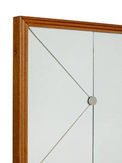 Specchio da parete a segmenti scandinavo di metà secolo