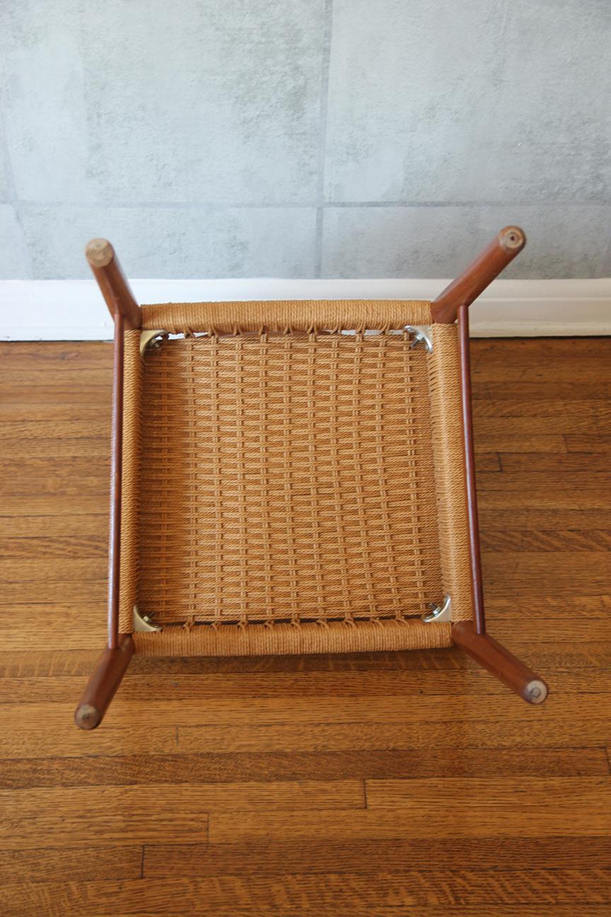 Set di 4 sedie da pranzo scandinave del metà del secolo scorso di Niels O Moller con sedute in corda in vendita 6