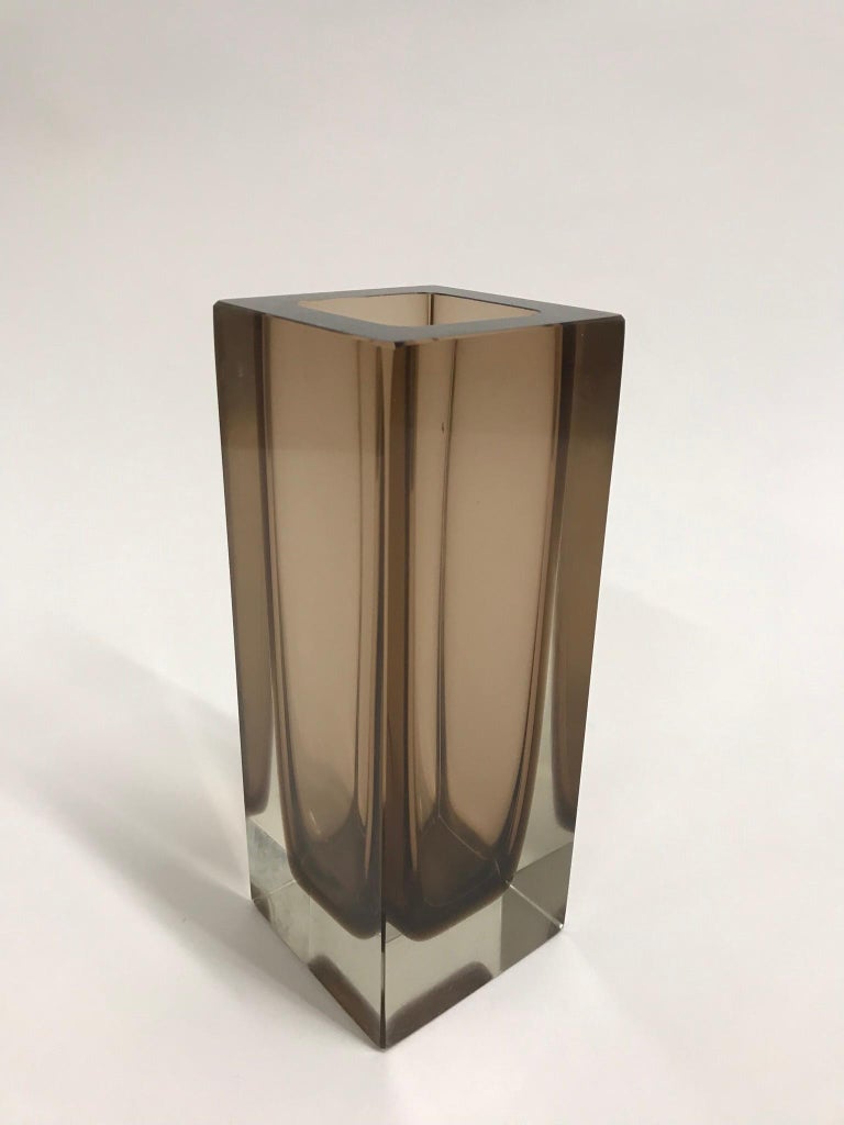Midcentury Scandinavian Severin Brørby Glass Vase, Hadeland Glass from  1960s at 1stDibs