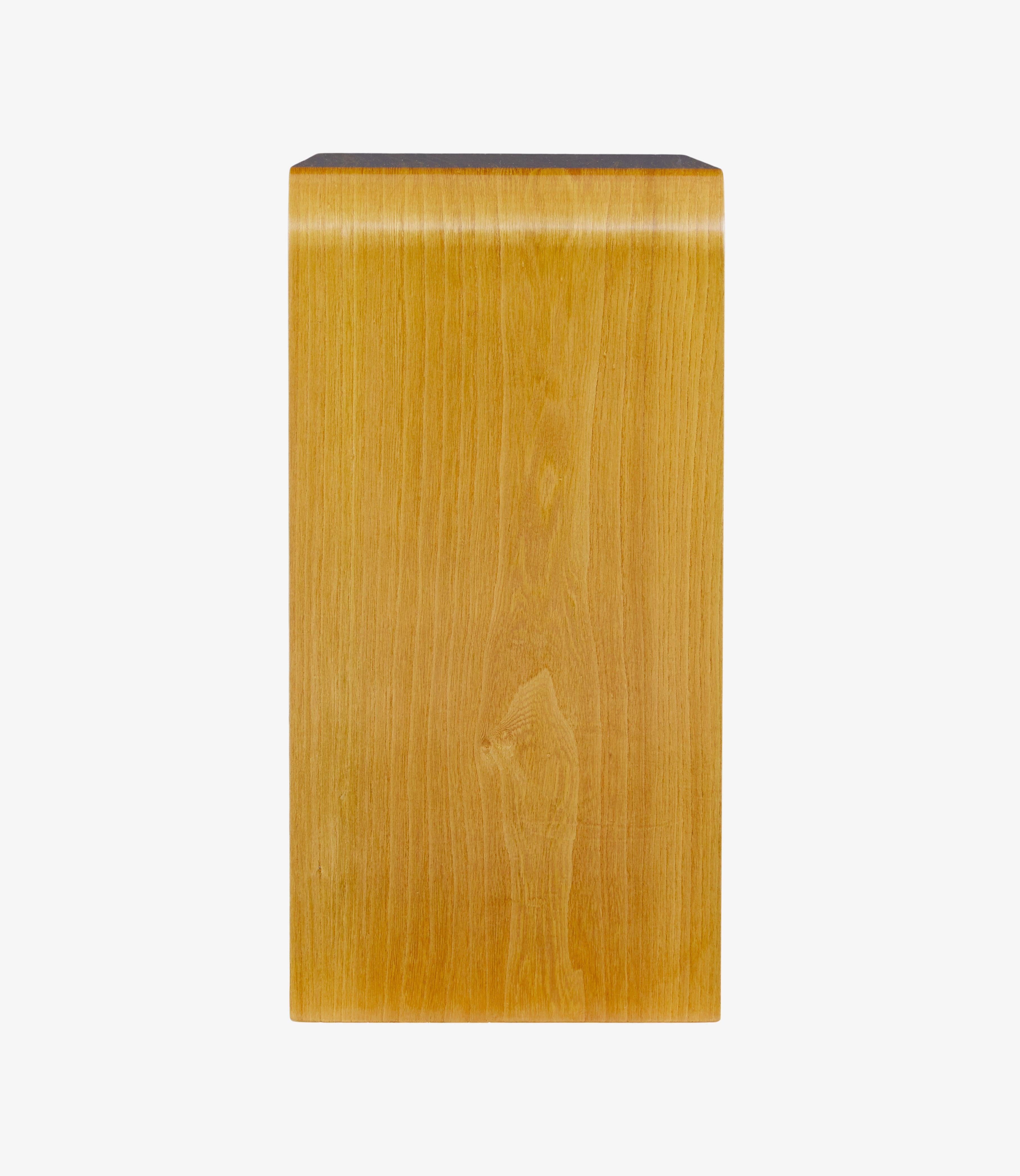 Birch Mid century Scandinavian shaped birch bedside table For Sale