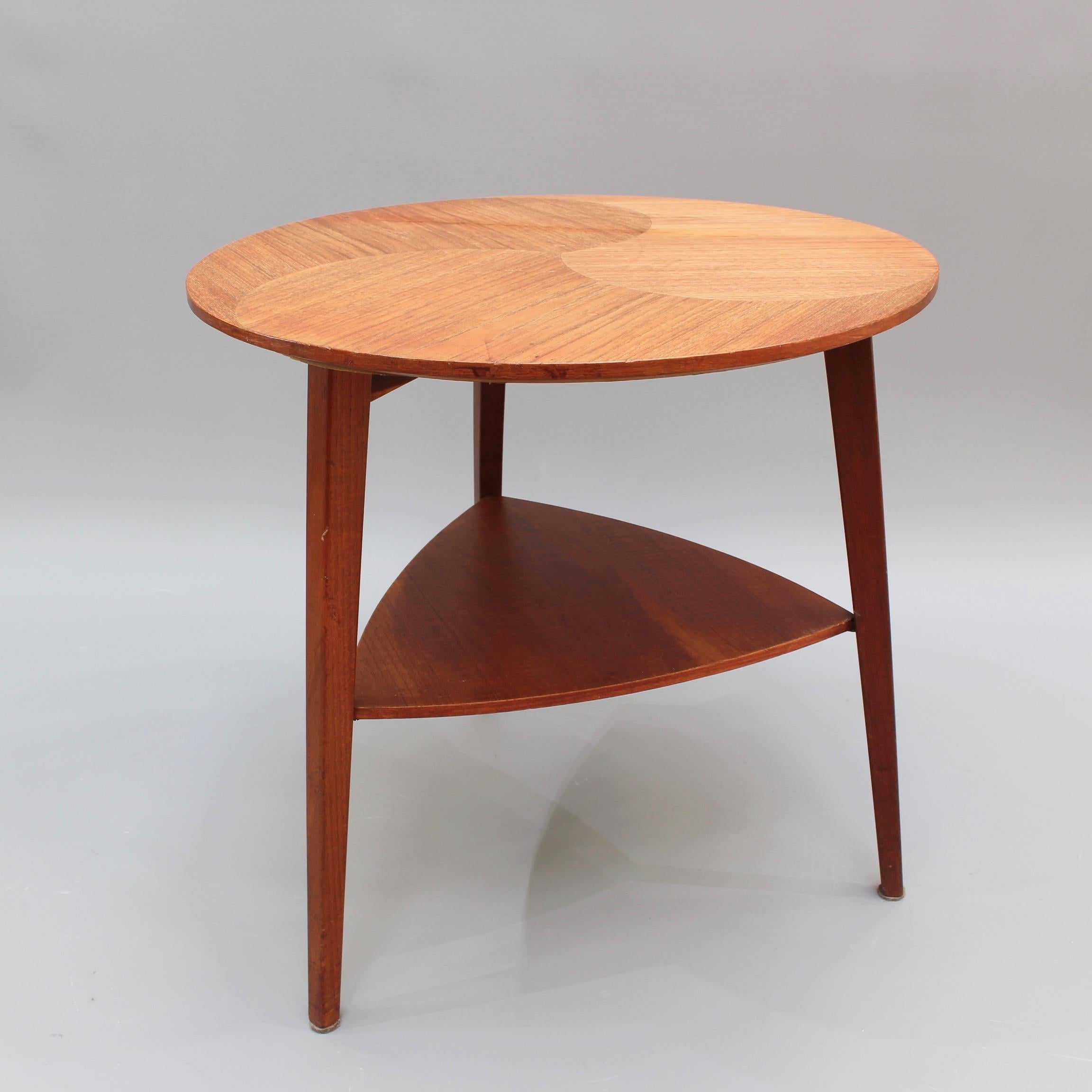 Wood Midcentury Scandinavian Side Table, circa 1960s