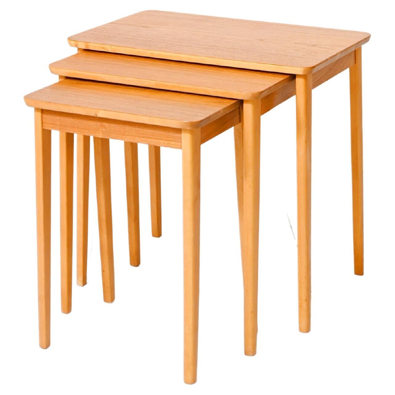 MidCentury Scandinavian Side Tables in Teak For Sale at 1stDibs