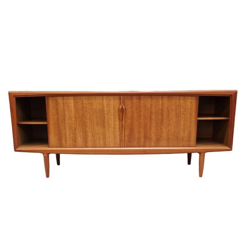 Wood Mid Century Scandinavian Sideboard by Axel Christensen for ACO Mobler For Sale