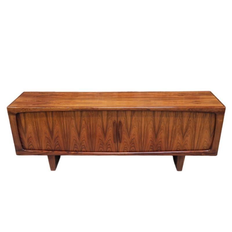 Mid-Century Modern Mid century Scandinavian sideboard with revolving doors and sled legs