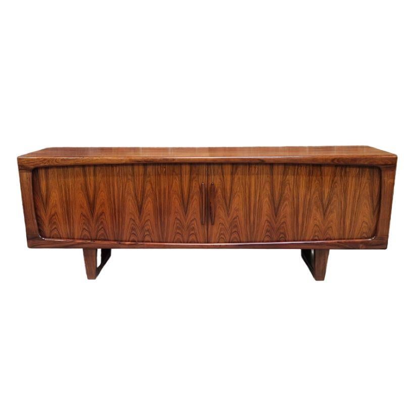 Mid-20th Century Mid century Scandinavian sideboard with revolving doors and sled legs