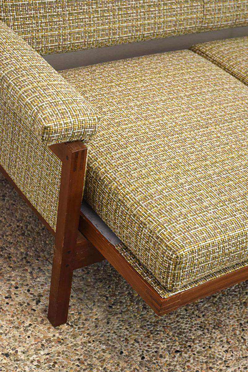 Fabric Mid-Century Scandinavian Sofa Bed, 1960s Mid-Century Scandinavian Sofa Bed, 1960 For Sale