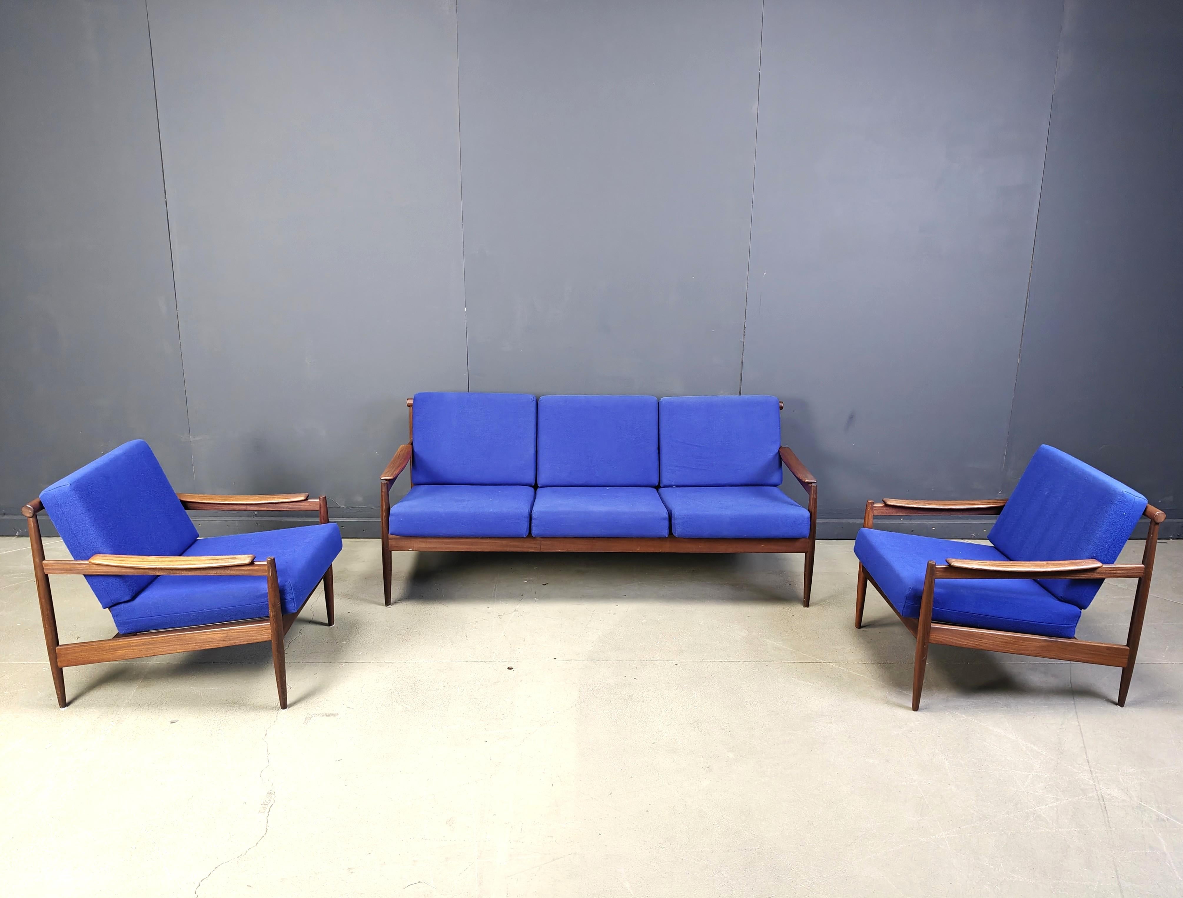 Mid century scandinavian sofa set, 1960s For Sale 2