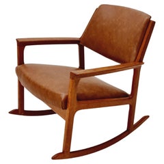 Mid century Scandinavian solid teak Rocking Chair by Bröderna Andersson, 1960s
