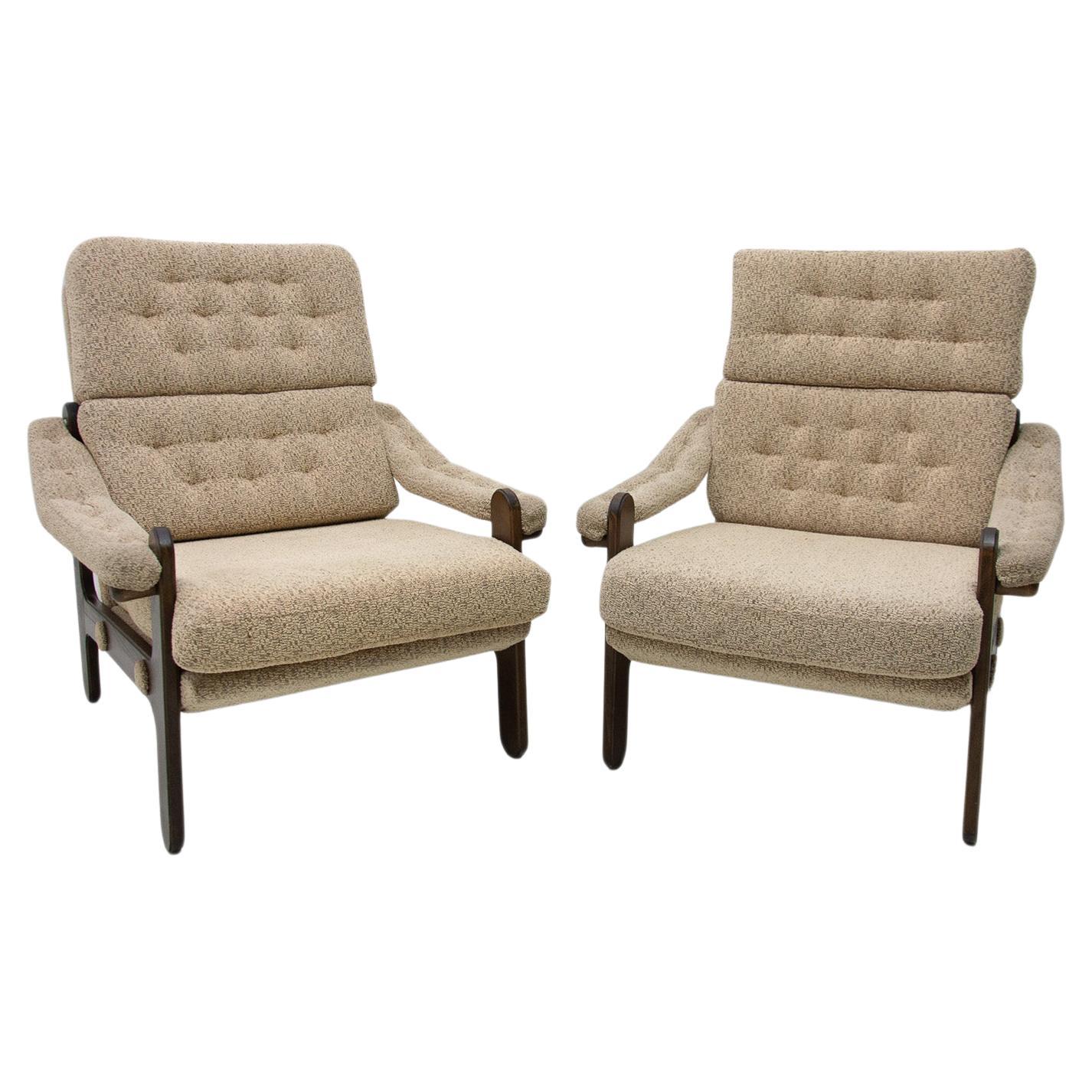 Mid Century Scandinavian Style Armchairs, 1970
s For Sale