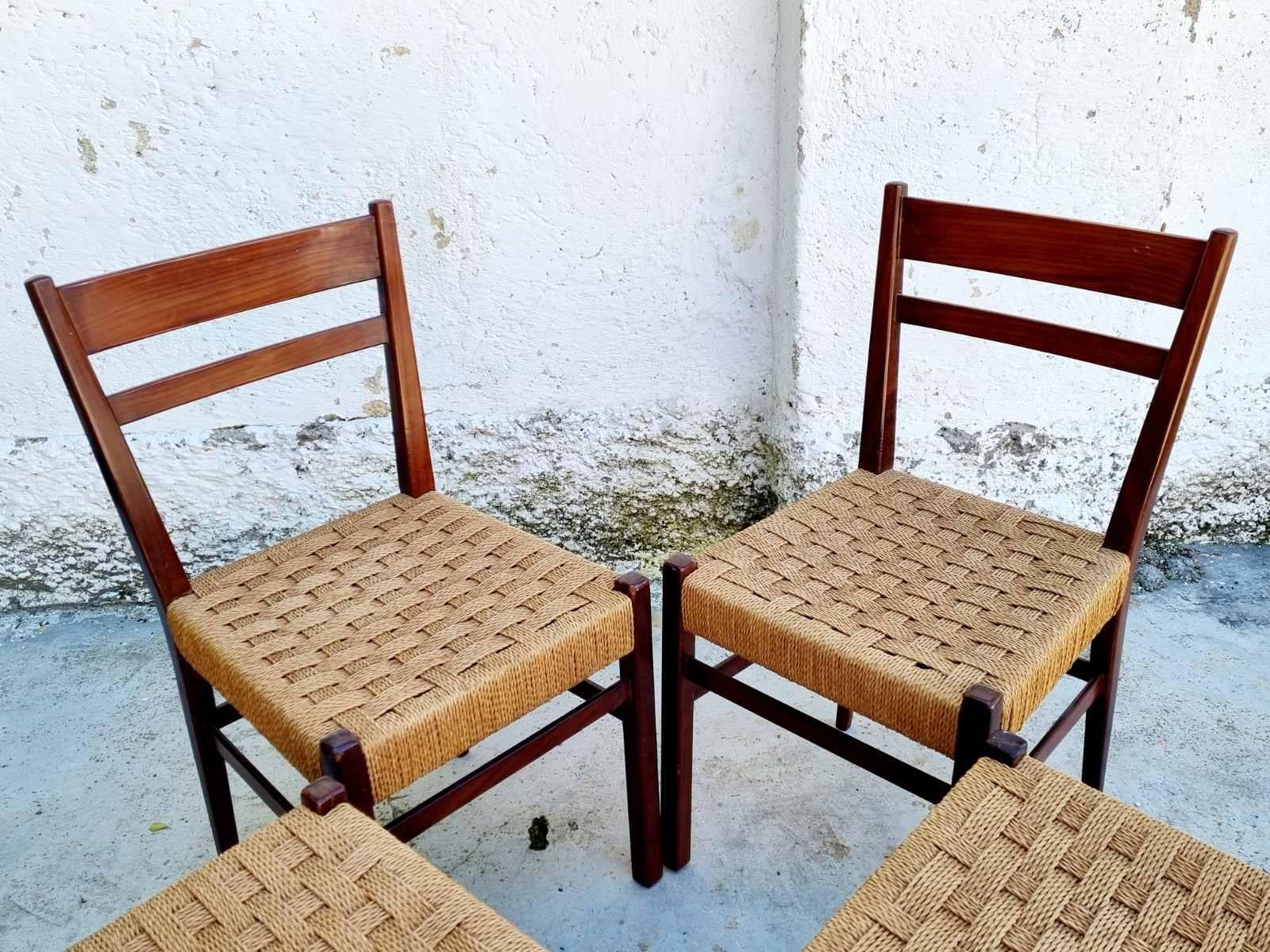 Esstischstühle im skandinavischen Stil der Jahrhundertmitte, Italien, 1960er Jahre, 4er-Set im Zustand „Gut“ im Angebot in Lucija, SI