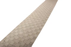 Rug & Kilim’s Scandinavian Style Extra Long Runner, with Geometric Patterns