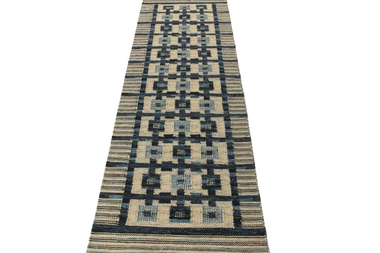 A 3x10 flatweave runner from Rug & Kilim’s acclaimed Scandinavian Kilim Collection. Handwoven in wool, this take on 1950s mid-century modern Swedish Deco style enjoys the hallmark durability of our Kilim line, with greater body and resistance to
