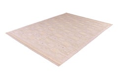 Rug & Kilim's Midcentury Scandinavian-Style Rug Cream Beige Geometric Pattern