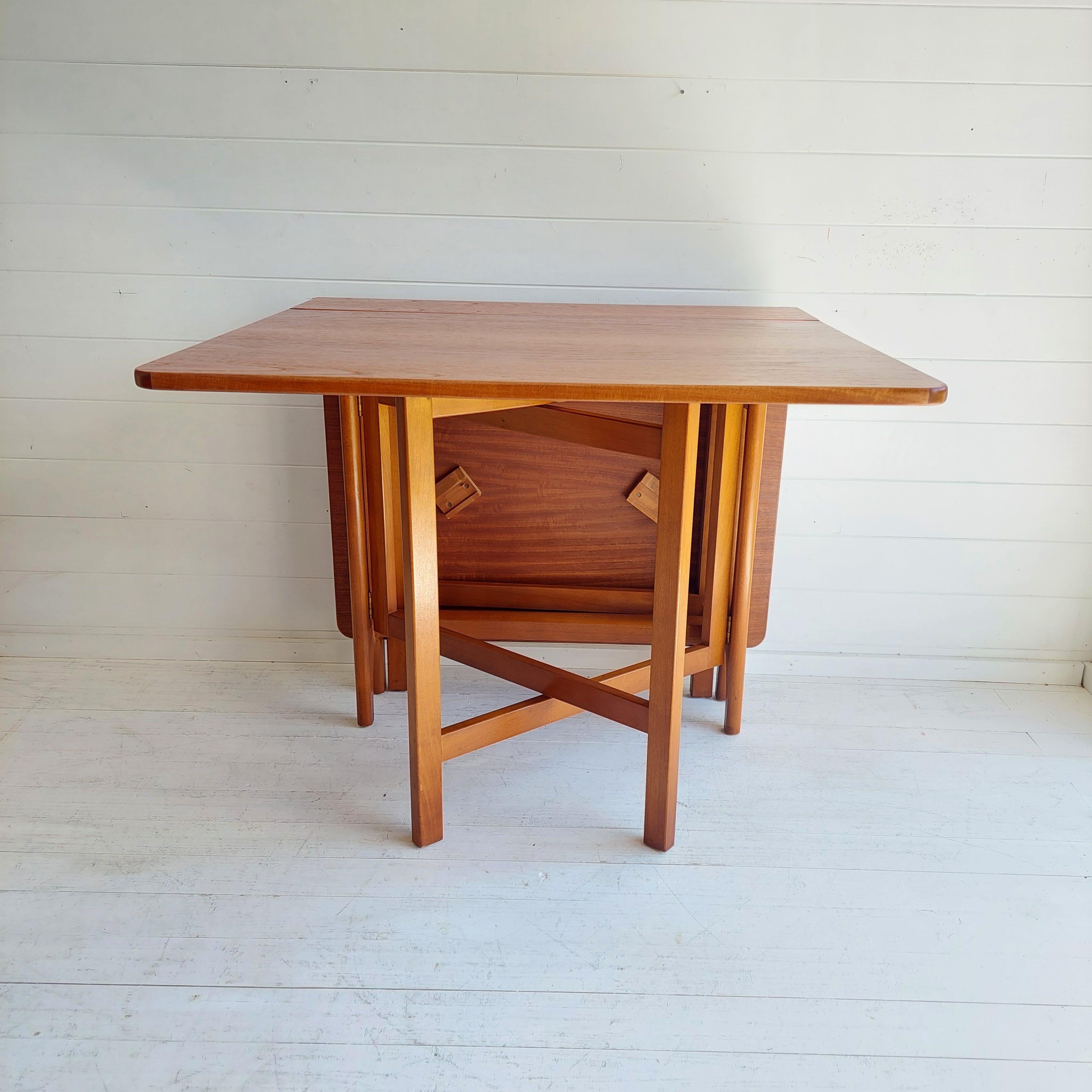 20th Century Mid Century Scandinavian Style Teak Drop Leaf Gate Leg Table By Jentique , 1960s