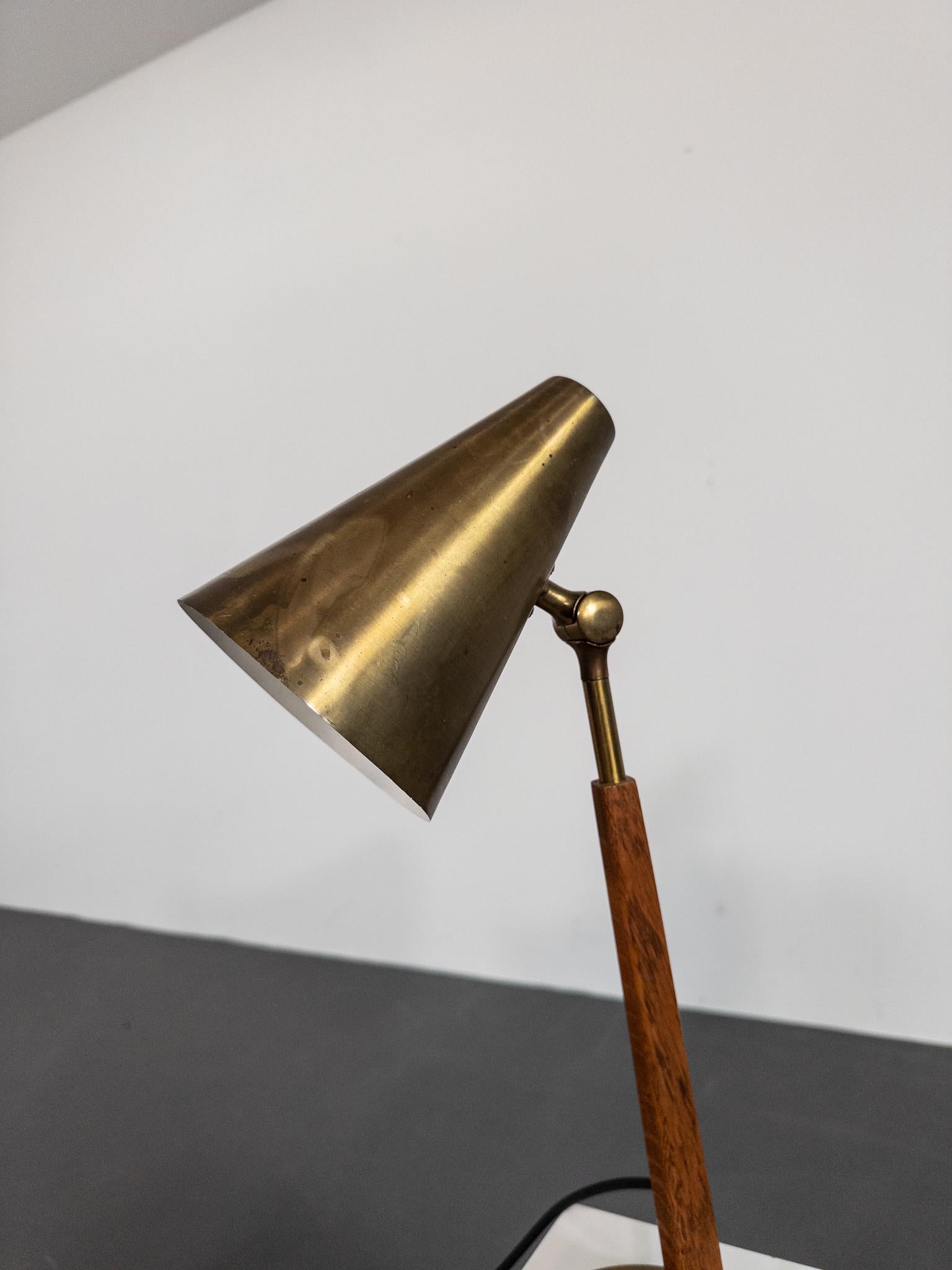 Mid-Century Scandinavian Table Lamp by Falkenbergs Belysning, Model 6408, Sweden For Sale 5