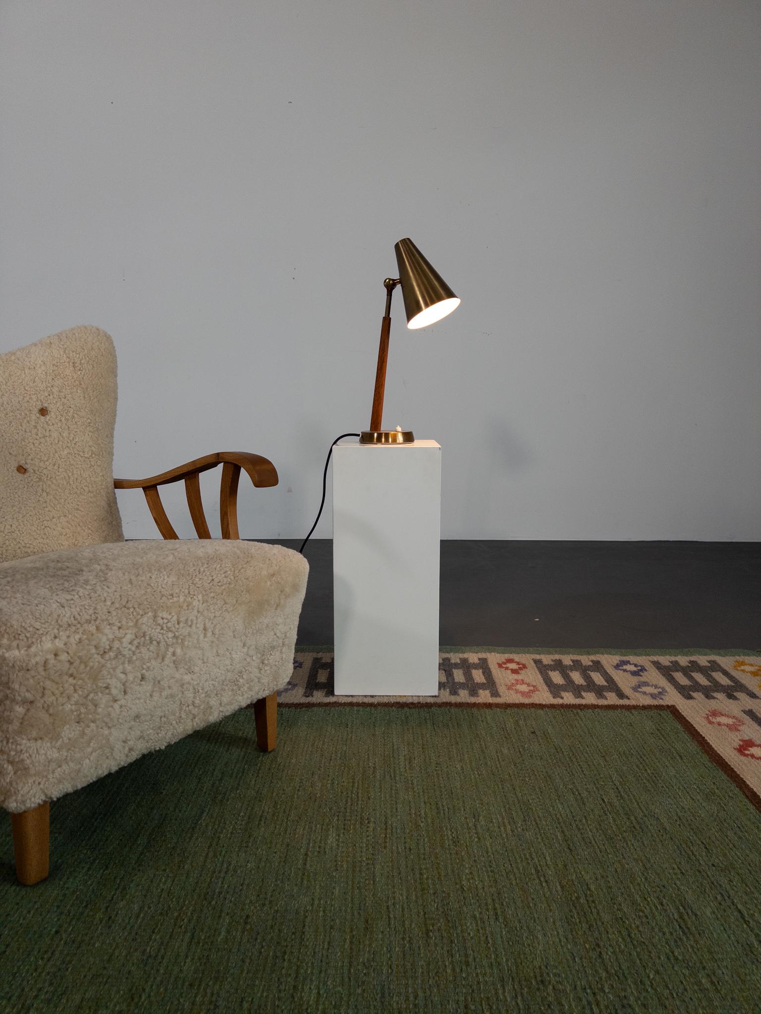 Swedish Mid-Century Scandinavian Table Lamp by Falkenbergs Belysning, Model 6408, Sweden For Sale