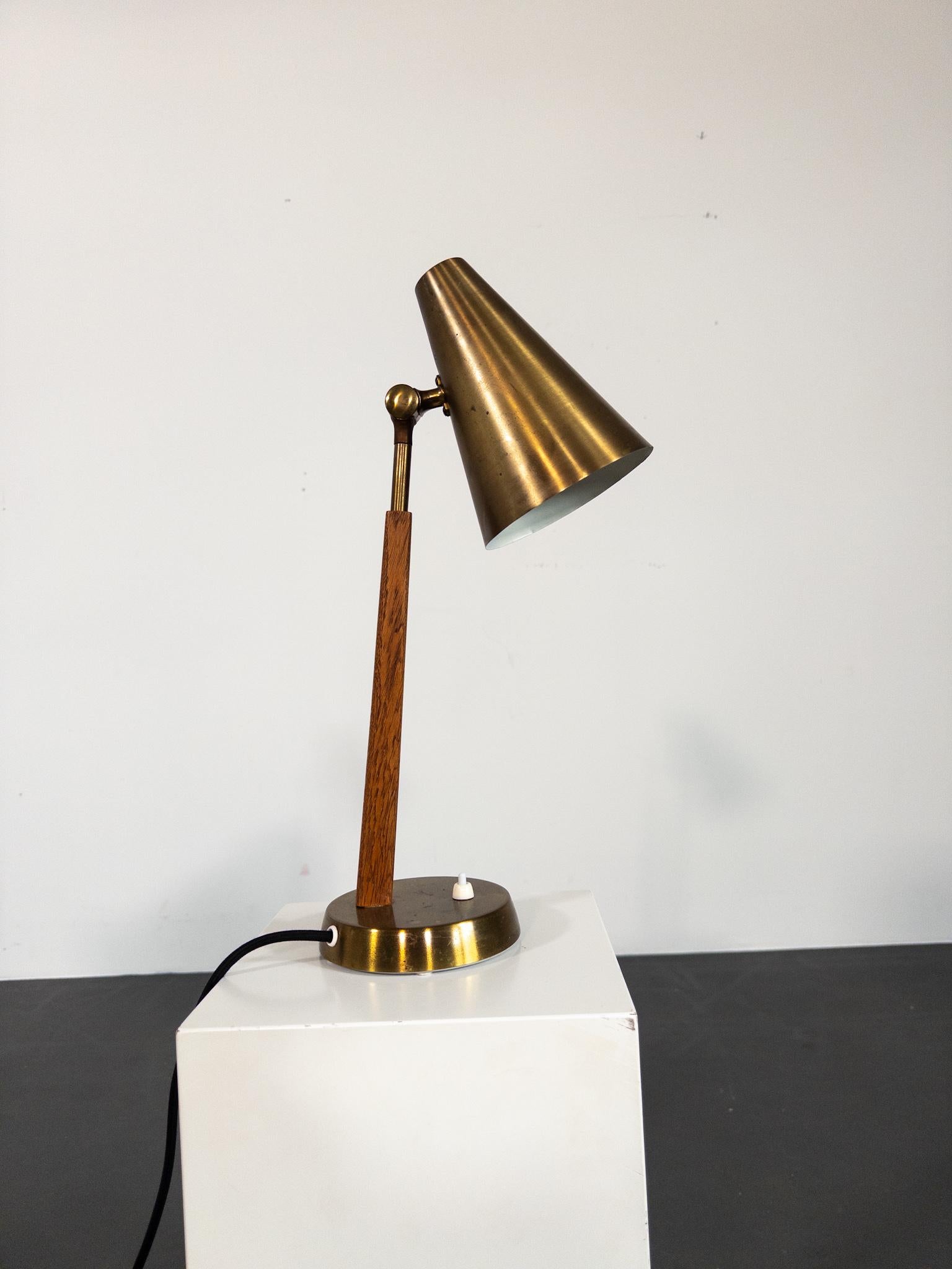 Mid-20th Century Mid-Century Scandinavian Table Lamp by Falkenbergs Belysning, Model 6408, Sweden For Sale