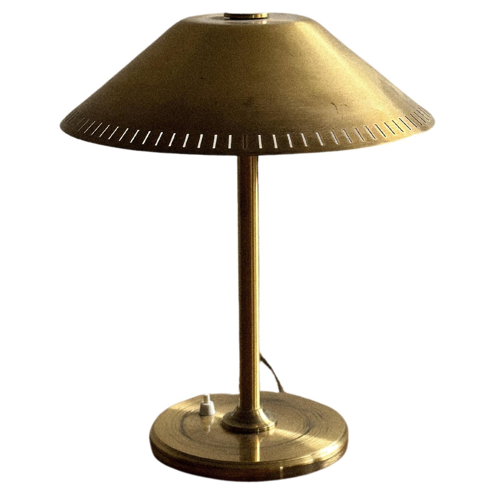 Mid-Century Scandinavian Table Lamp in Brass, 1950s