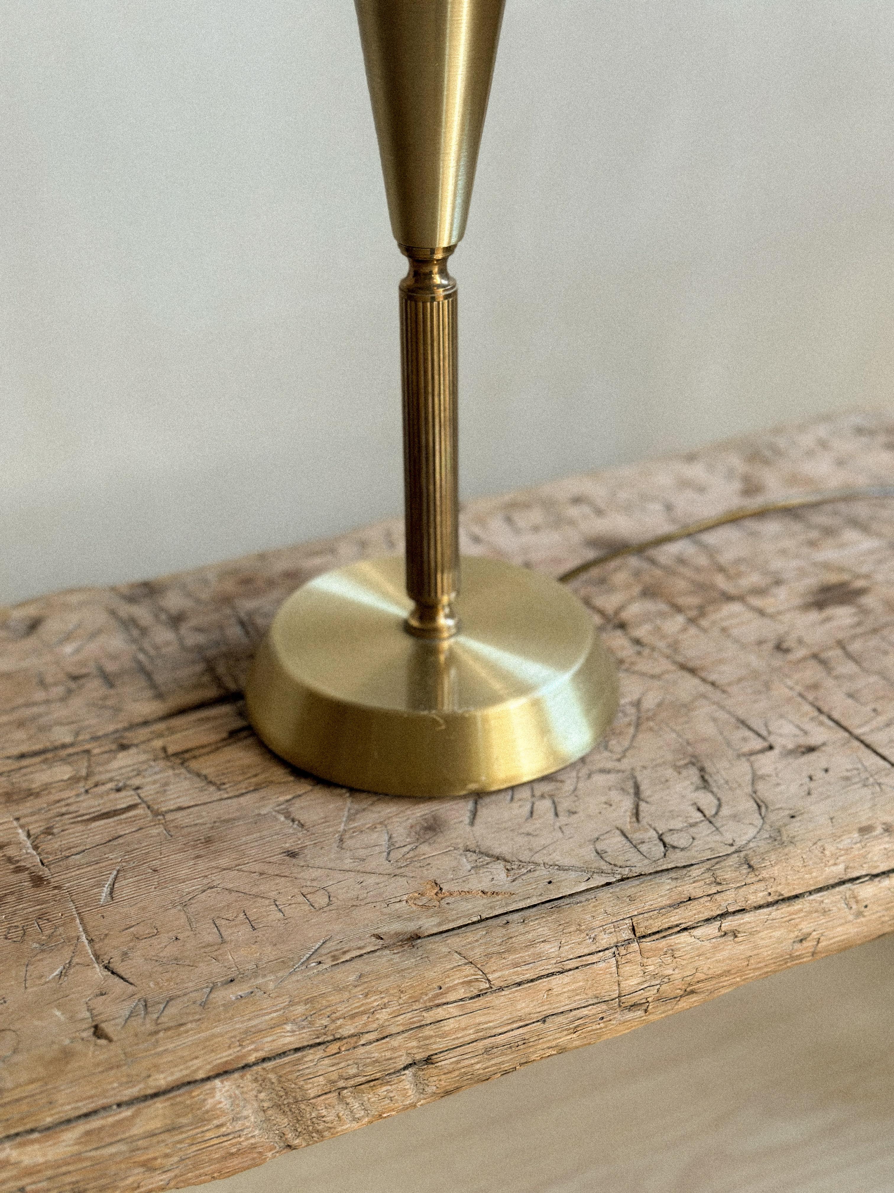 Mid-Century Scandinavian Table Lamp in Brass, 1960s For Sale 5