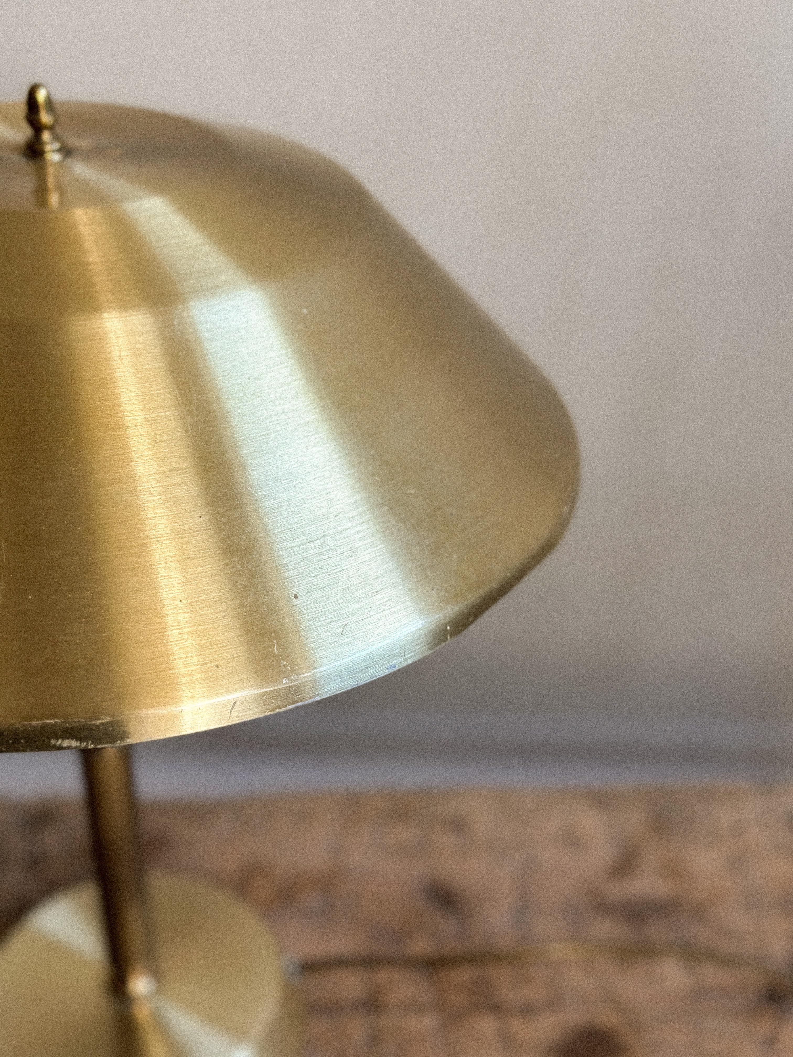 Mid-Century Scandinavian Table Lamp in Brass, 1960s In Good Condition For Sale In Hønefoss, 30