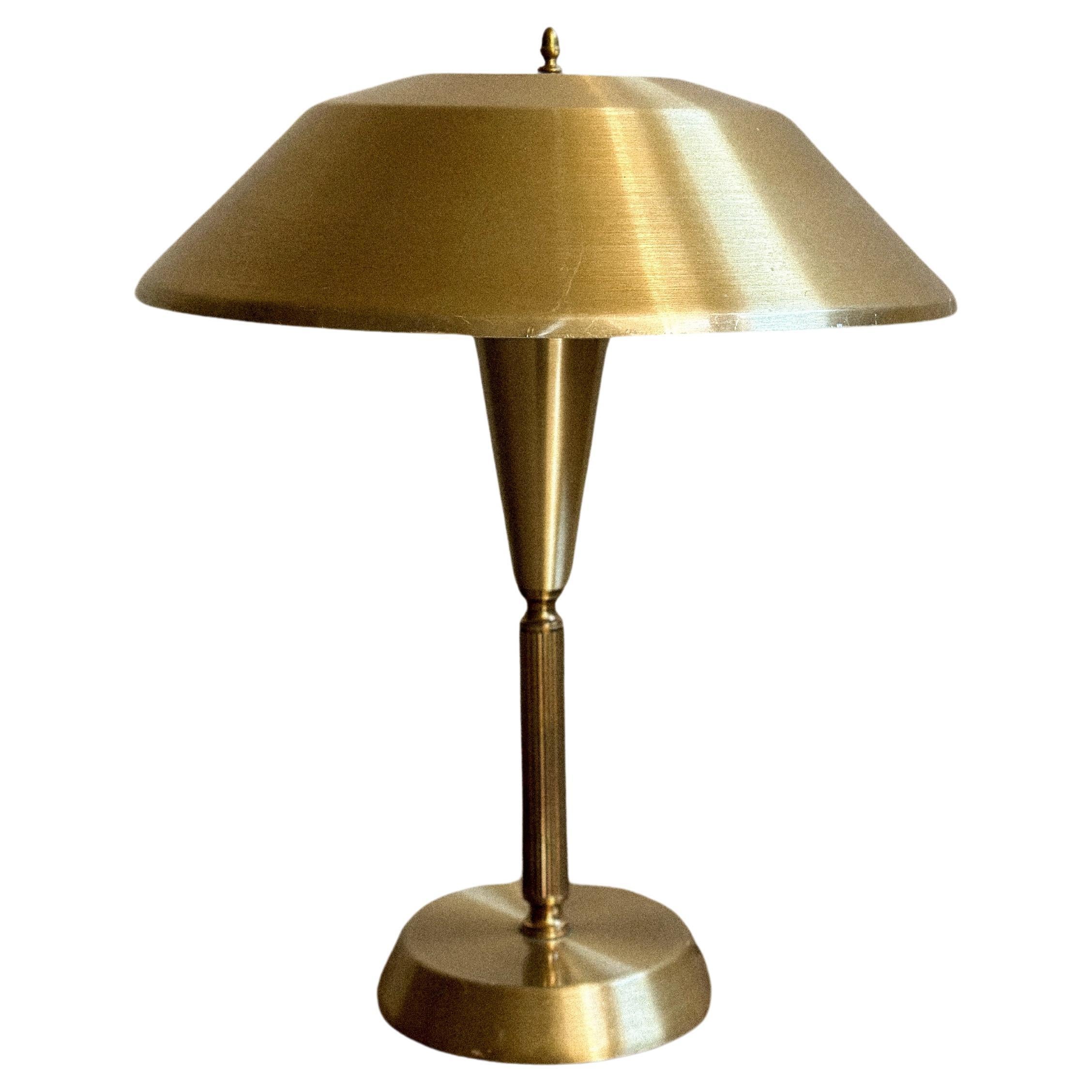 Mid-Century Scandinavian Table Lamp in Brass, 1960s For Sale