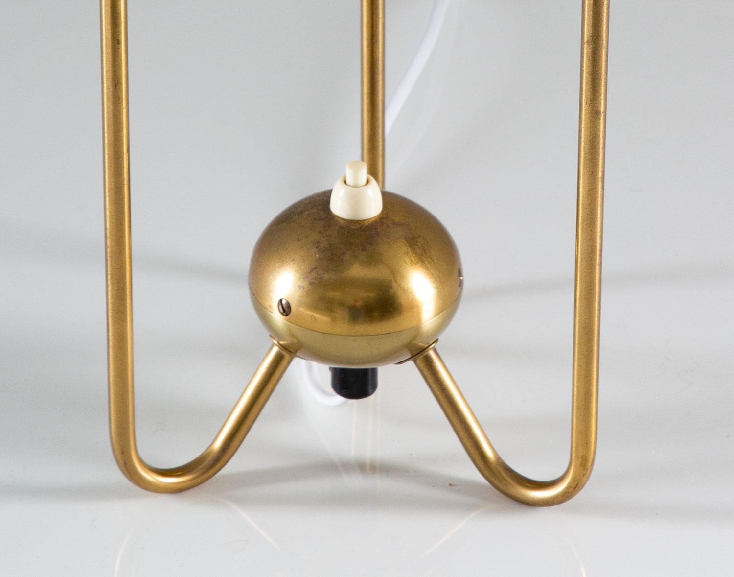 Swedish Midcentury Scandinavian Table Lamp in Brass by ASEA