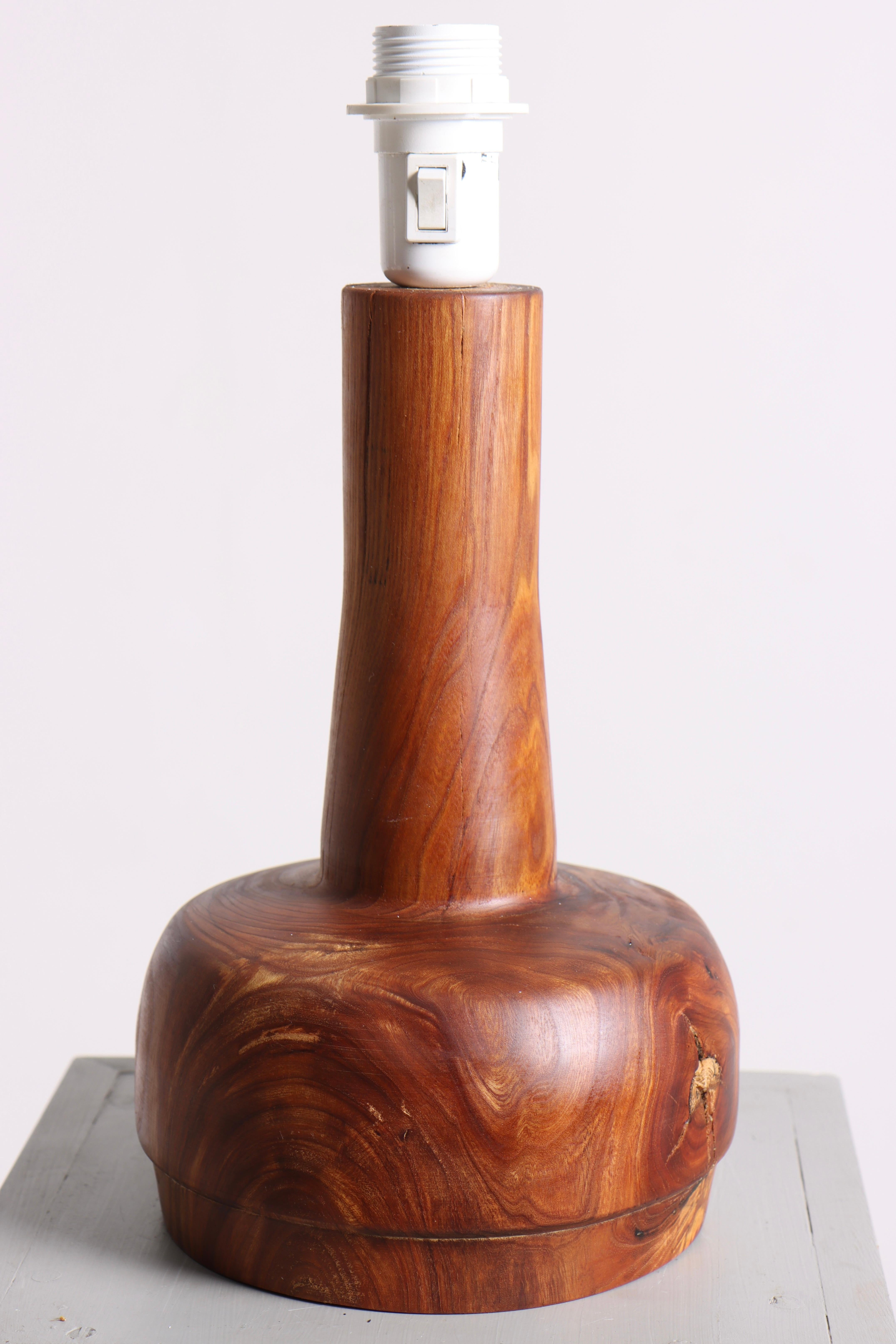 Danish Midcentury Scandinavian Table Lamp in Solid Teak, Made in Denmark, 1960s For Sale