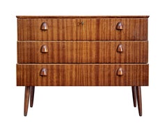 Mid century Scandinavian teak chest of drawers