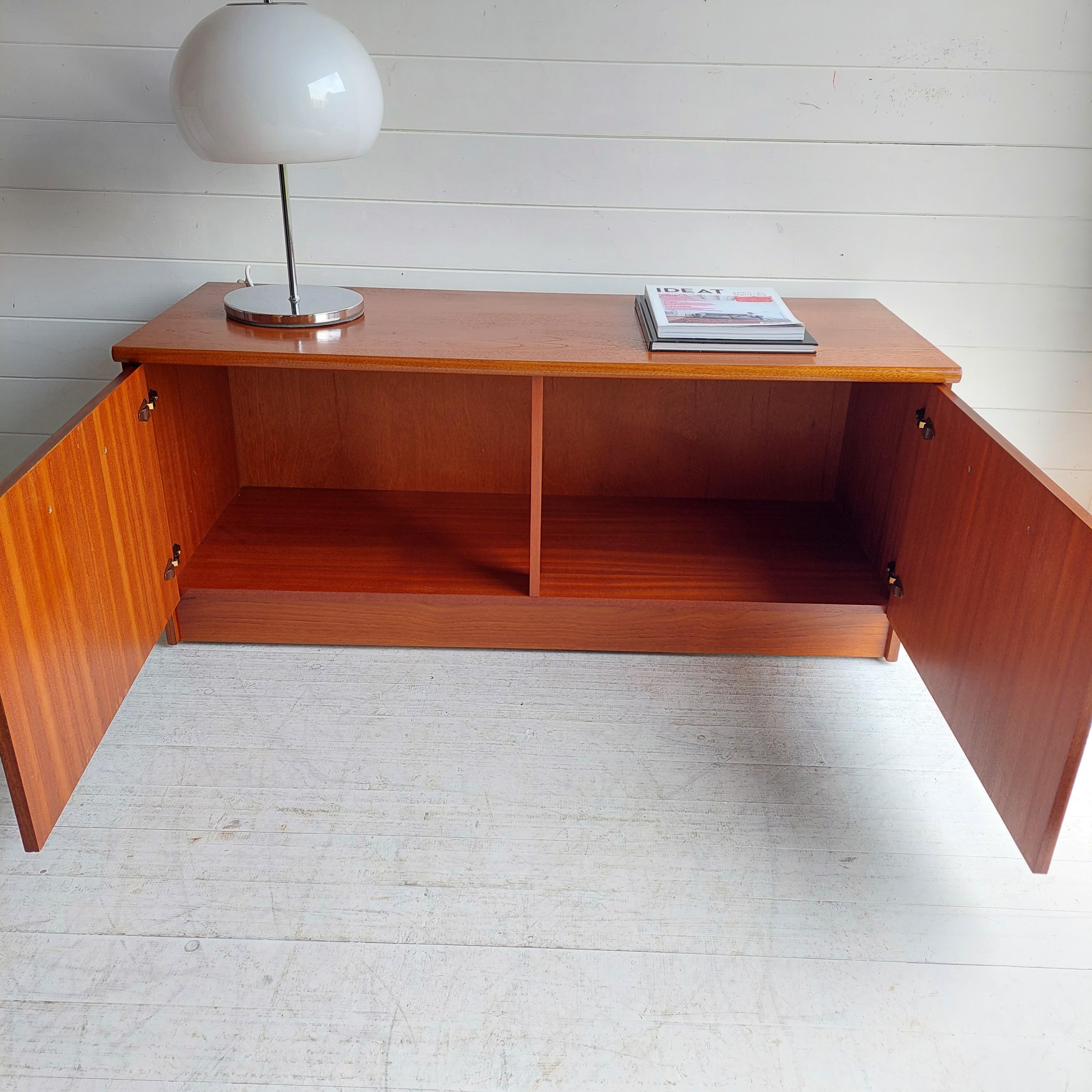 20th Century Mid Century Scandinavian Teak compact sideboard cupboard, 1960s