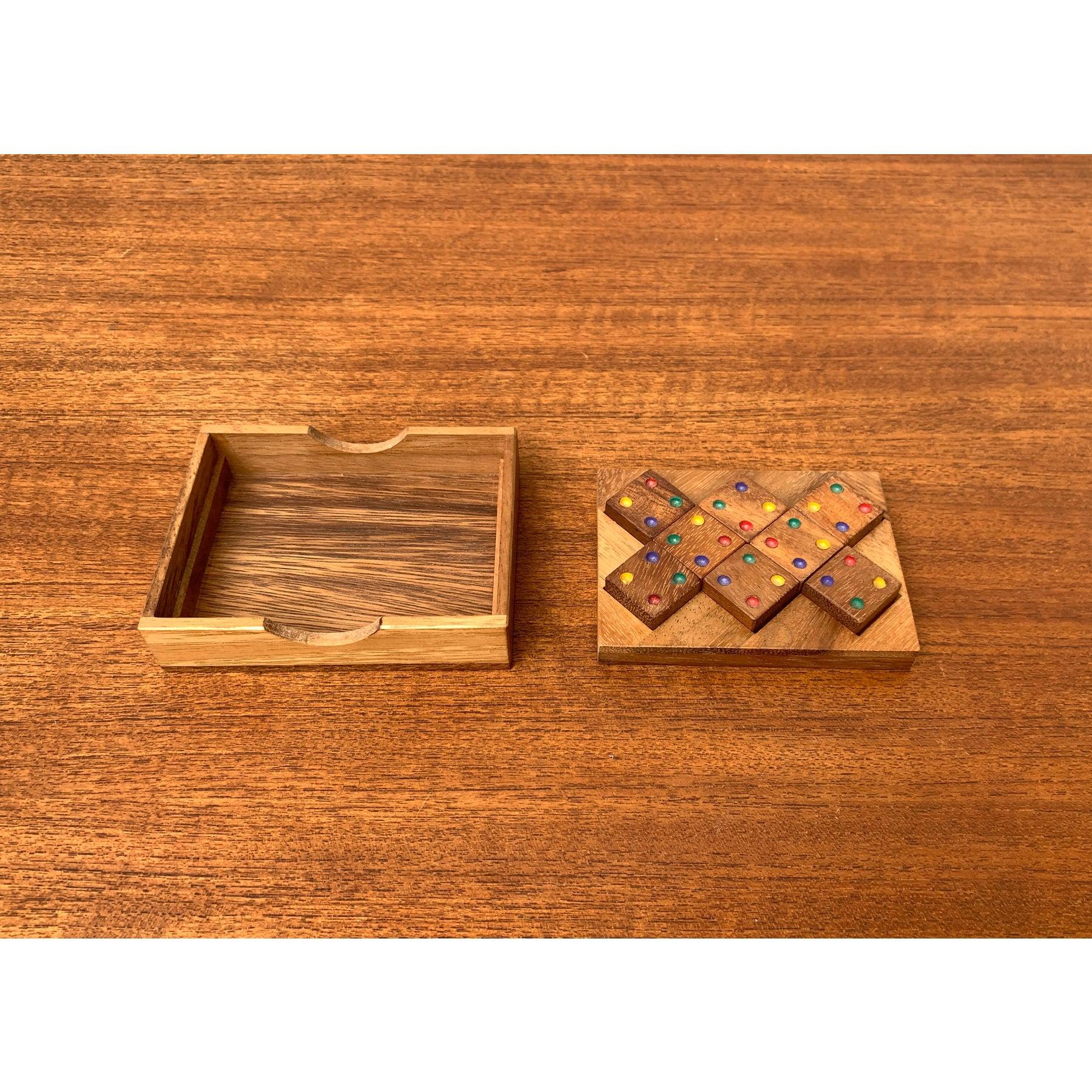 Mid-Century Scandinavian Teak Dice Game Toy Deco, 1960s For Sale 6