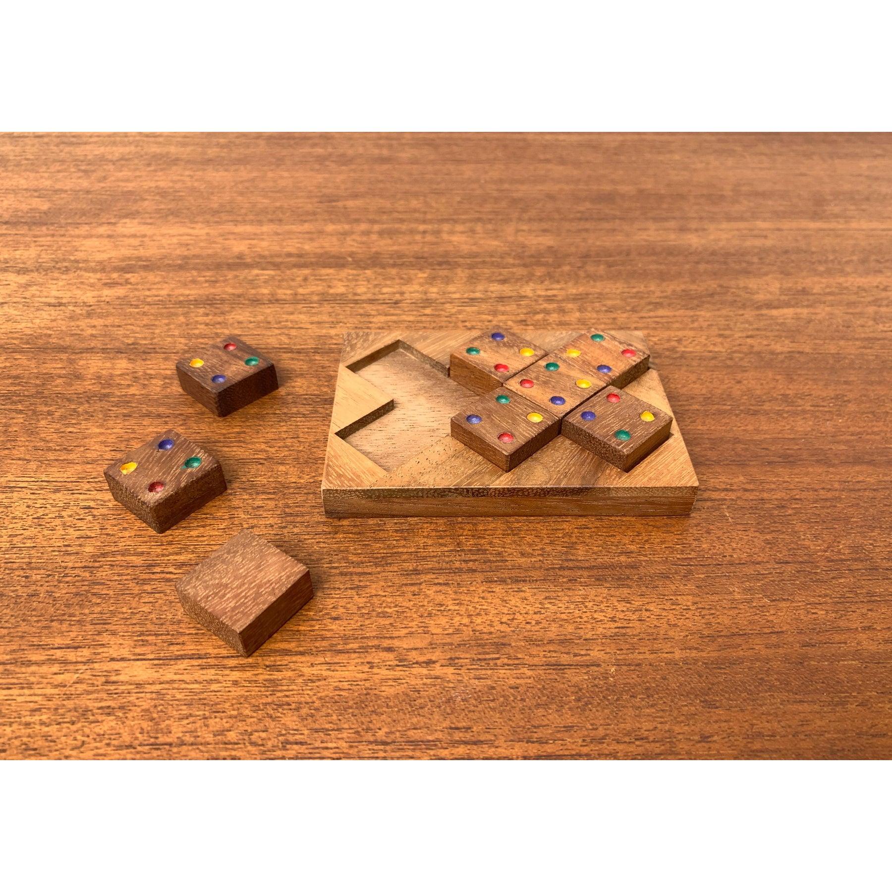 Mid-Century Scandinavian Teak Dice Game Toy Deco, 1960s For Sale 7