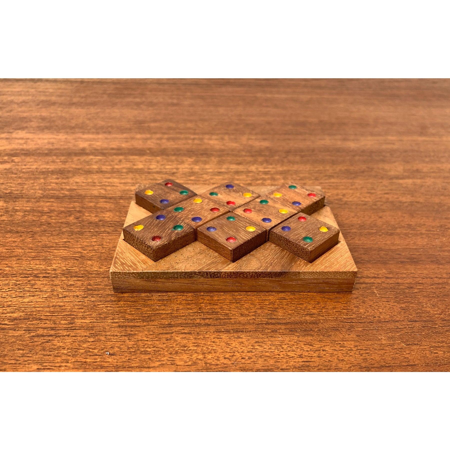 Mid-Century Scandinavian Teak Dice Game Toy Deco, 1960s In Excellent Condition For Sale In Hamburg, DE