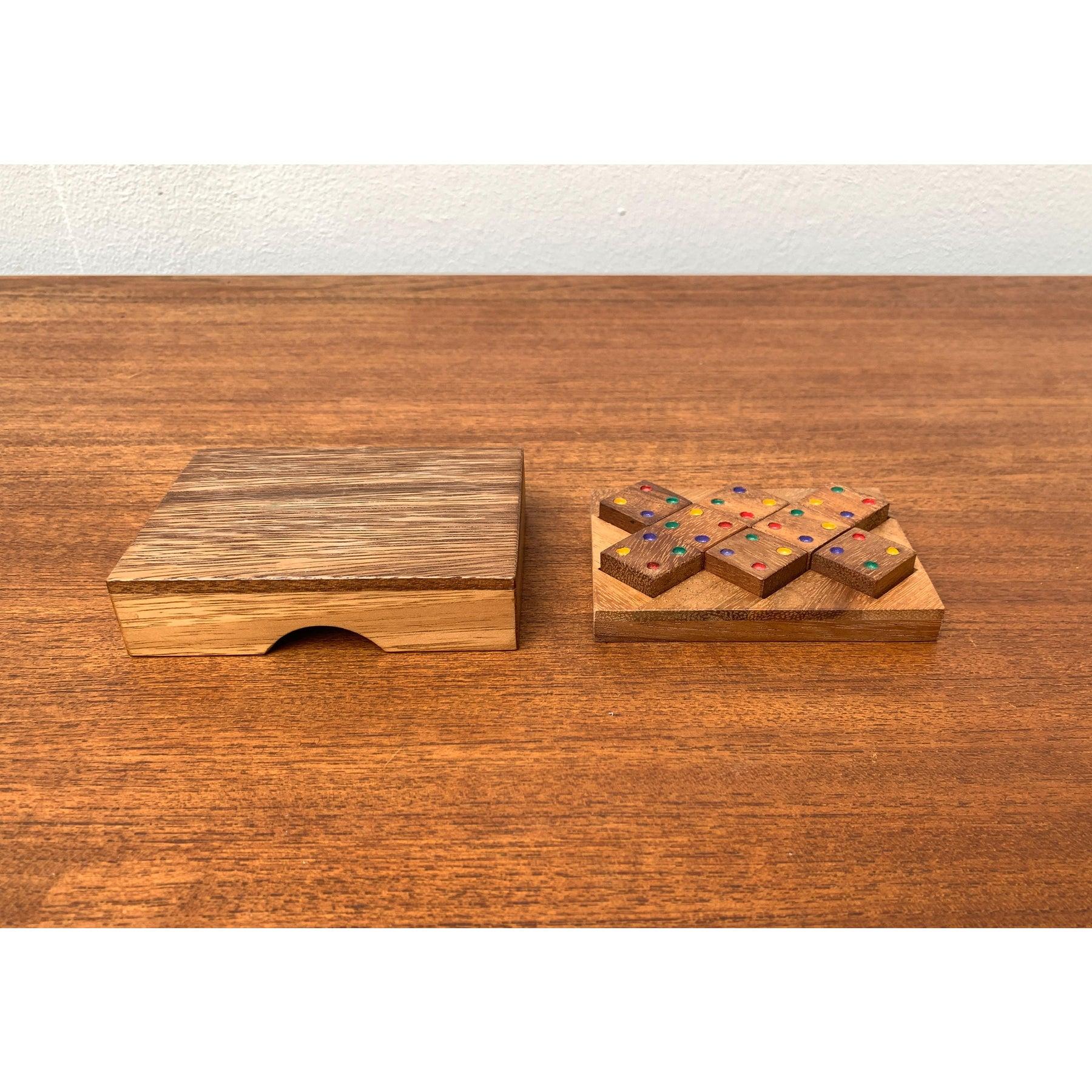 Mid-Century Scandinavian Teak Dice Game Toy Deco, 1960s For Sale 1
