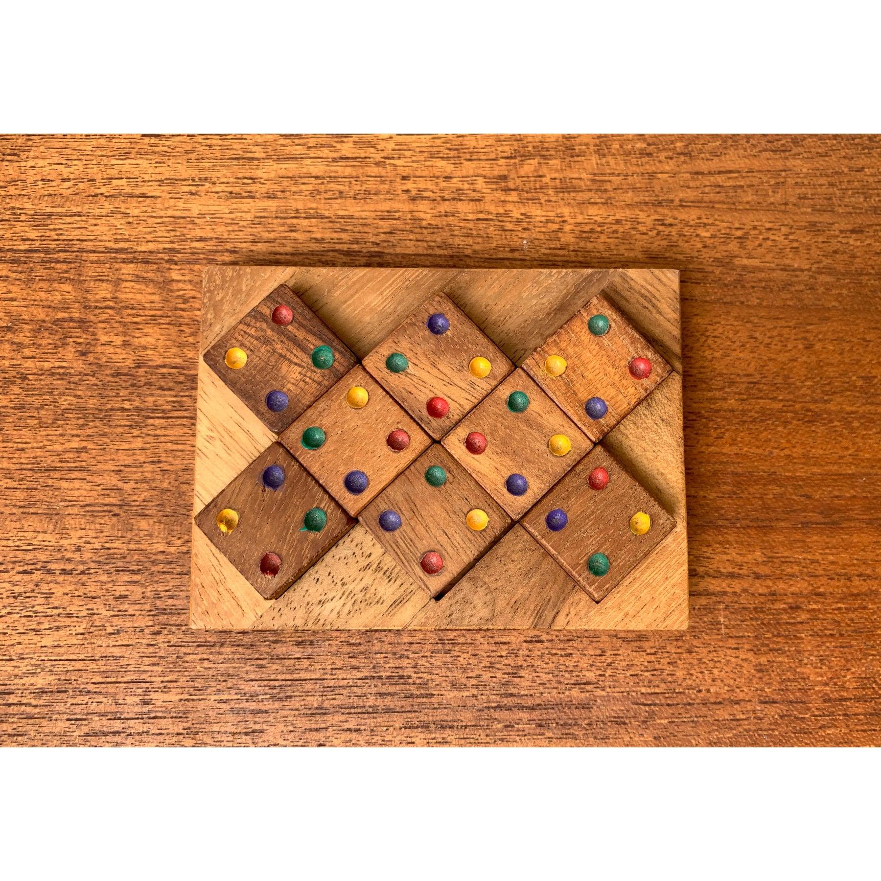Mid-Century Scandinavian Teak Dice Game Toy Deco, 1960s For Sale 3