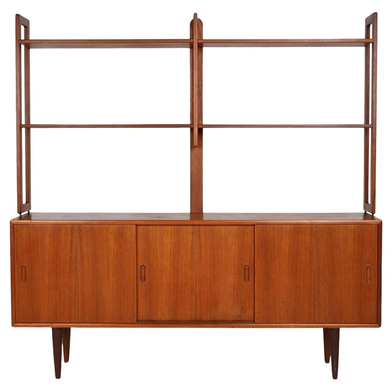 Mid Century Scandinavian Teak Sideboard Shelving Unit  Stowaway London