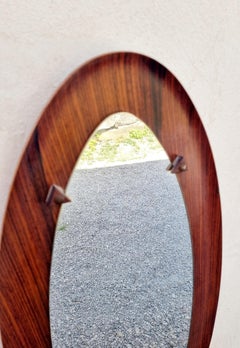 Mid Century Scandinavian Teak Wall Mirror, Denmark 60s