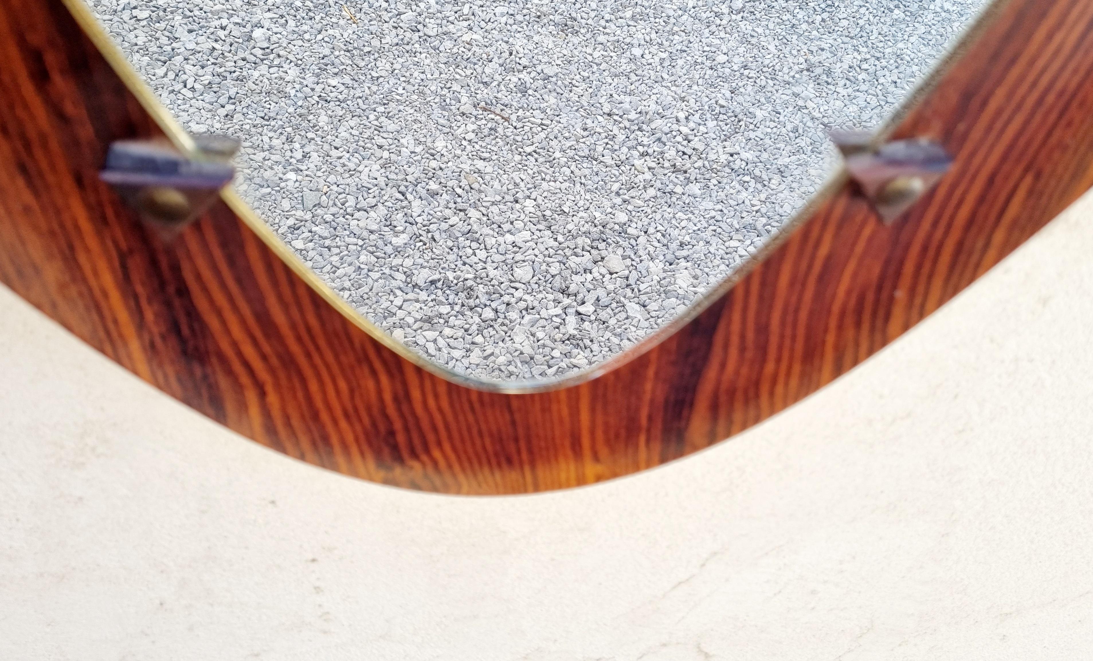 Specchio da parete in teak scandinavo di metà secolo, Danimarca anni '60 In condizioni buone in vendita a Lucija, SI
