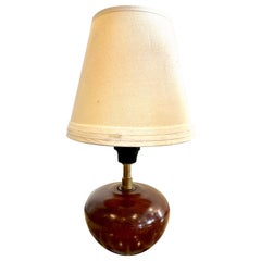 Skandinavische Teak Wood Globe Tischlampe aus der Mitte des Jahrhunderts