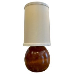 Skandinavische Teak Wood Globe Tischlampe aus der Mitte des Jahrhunderts