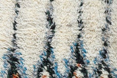 Mid-Century Scandinavian Tribal Beige Carpet - Rya Pile Carpet By Aili Suomi