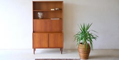 Mid century Scandinavian vintage secretary bookcase