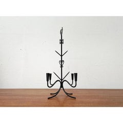Mid-Century Scandinavian X-Mas Metal Candleholder by Gunnar Ander, 1960s