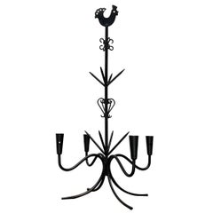 Skandinavischer X-Mas-Metall-Kerzenhalter aus der Mitte des Jahrhunderts von Gunnar Ander, 1960er Jahre
