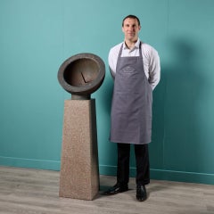 Cadran solaire de jardin en cuivre Scaphe du milieu du siècle