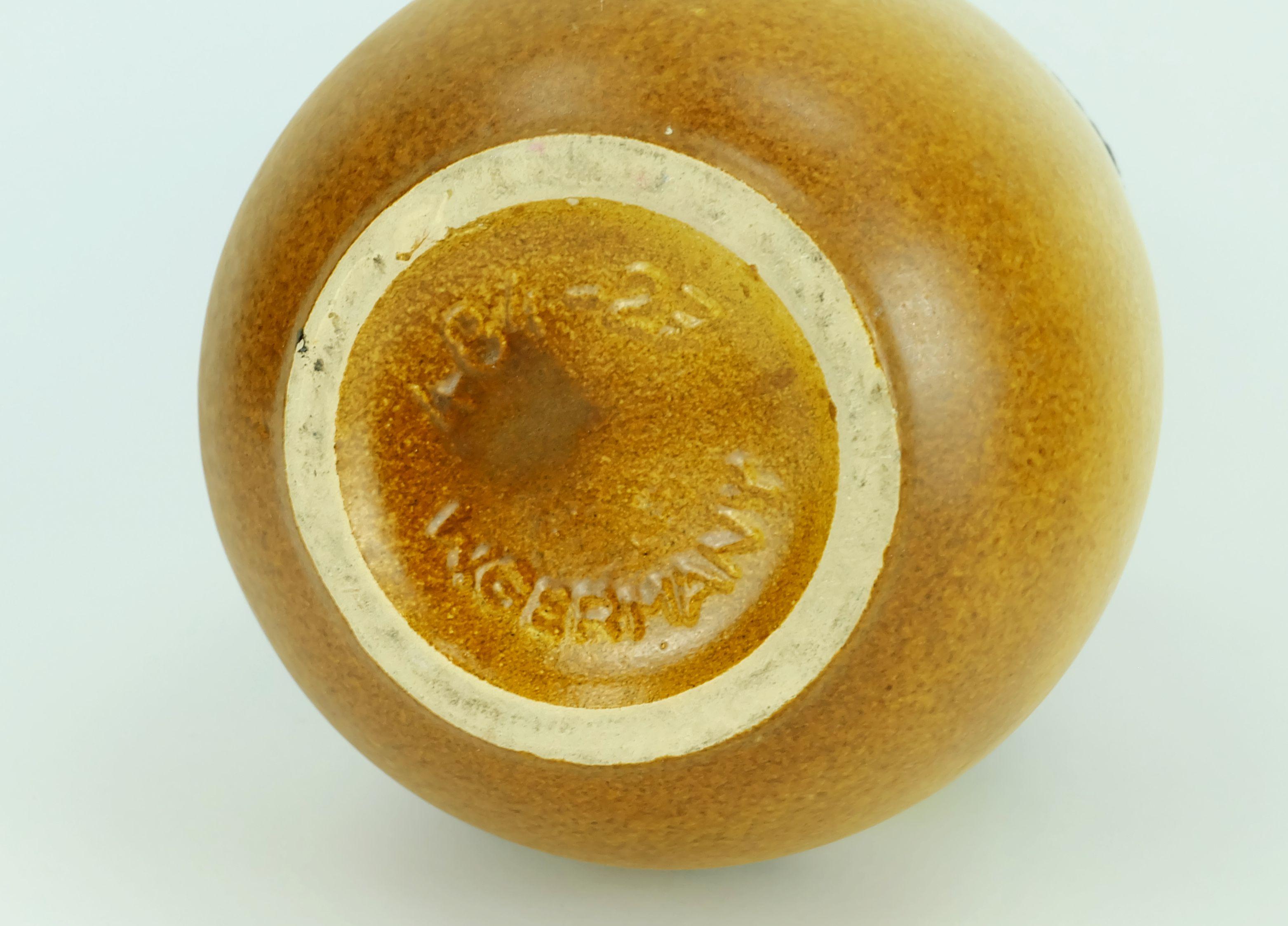 Mitte des Jahrhunderts Scheurich VASE farbenfrohes, Fett Lava-Blumendekor-Modell 484-27 im Angebot 4