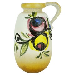 Mitte des Jahrhunderts Scheurich VASE farbenfrohes, Fett Lava-Blumendekor-Modell 484-27