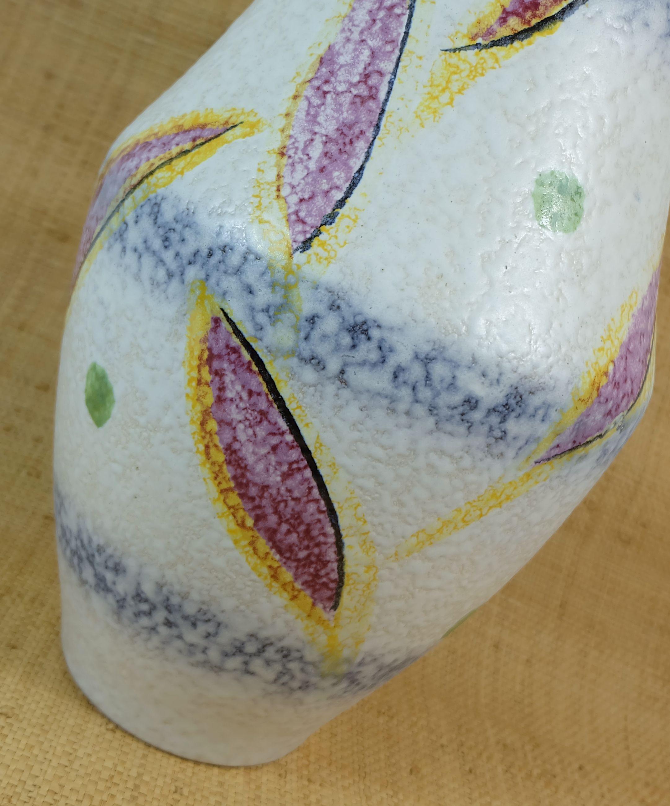 Tedesco Vaso da terra scheurich di metà secolo con motivo astratto dei primi anni '60 modello 537-52 in vendita