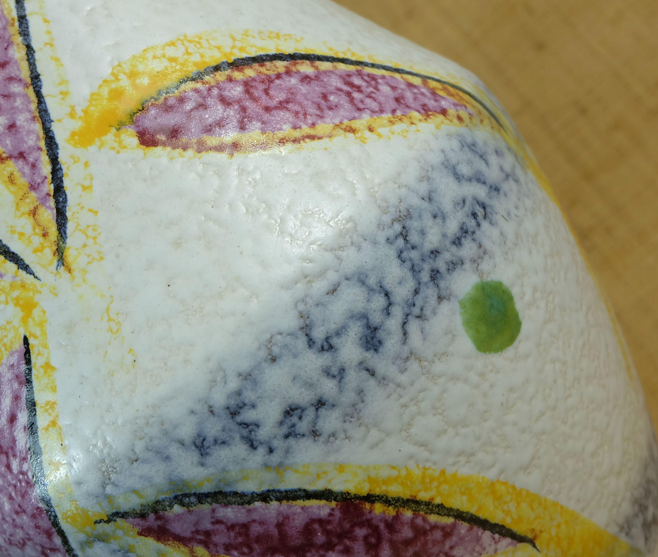 Vaso da terra scheurich di metà secolo con motivo astratto dei primi anni '60 modello 537-52 in vendita 1