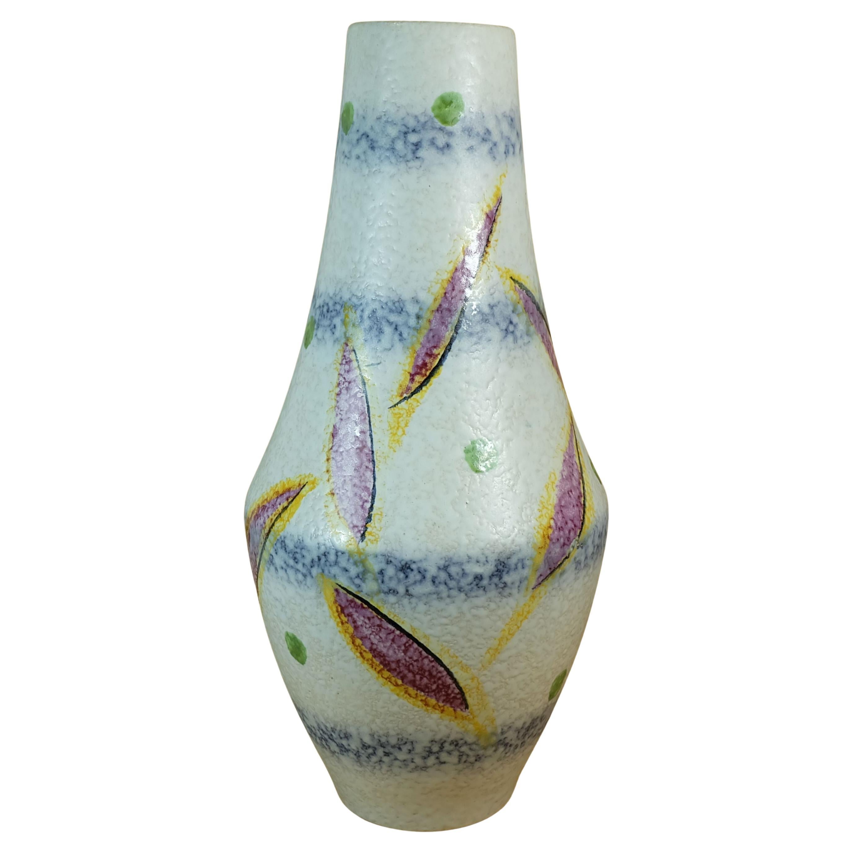 Vaso da terra scheurich di metà secolo con motivo astratto dei primi anni '60 modello 537-52 in vendita