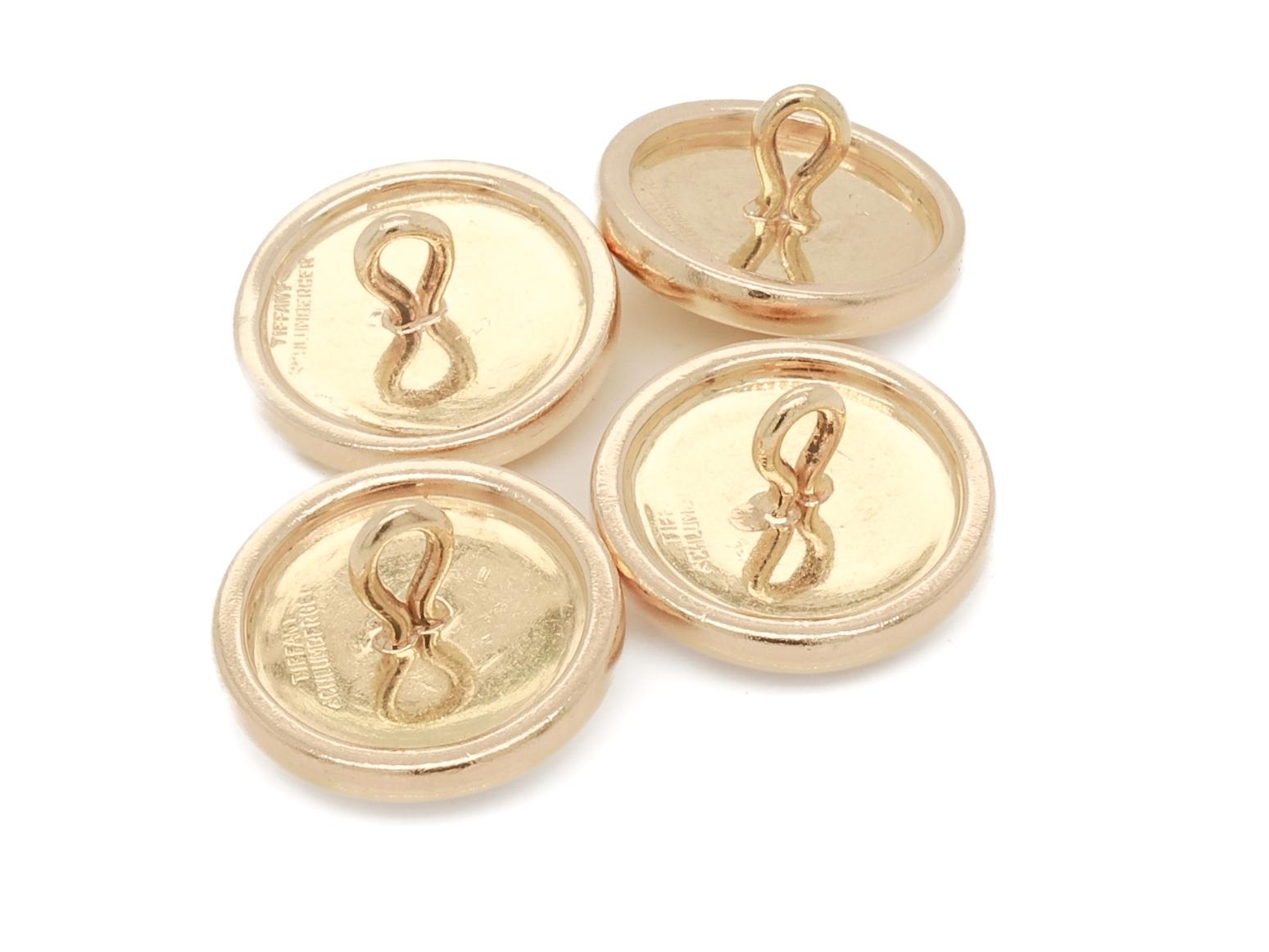 Boutons de manchette et boutons en or 14 carats Schlumberger/Tiffany & Co du milieu du siècle dernier en vente 5